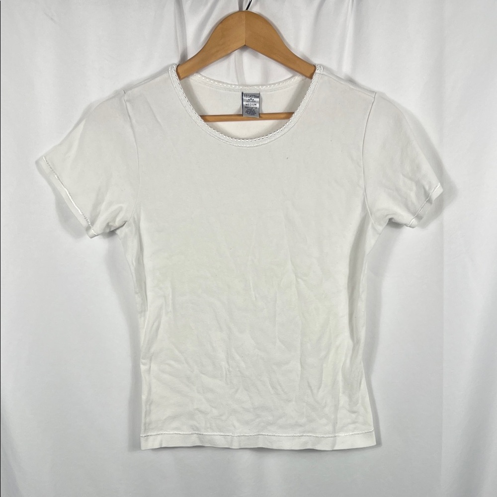 Regatta Classic White Women's T-Shirt Medium 100% Cotton Short Sleeve Stretch